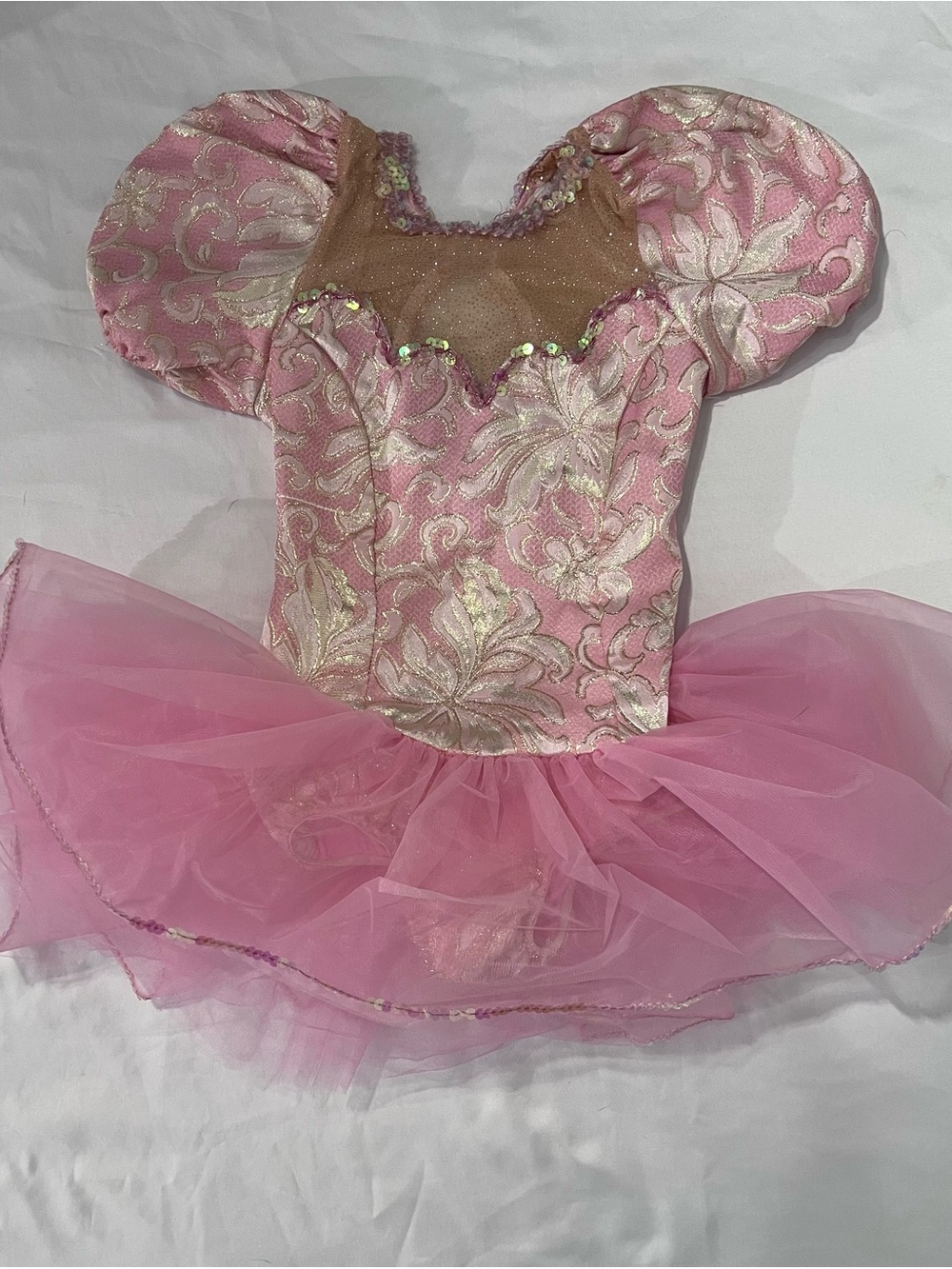 Vintage Pink Ballerina Costume Girls Size 8 Tutu Ballet Dress